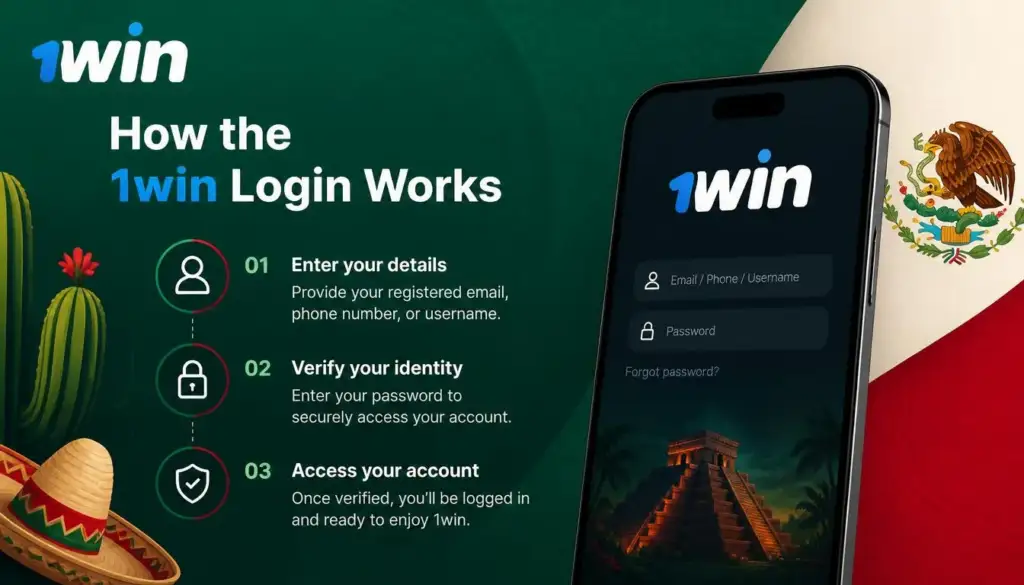 Ilustración de acceso a la cuenta 1win para México: main information